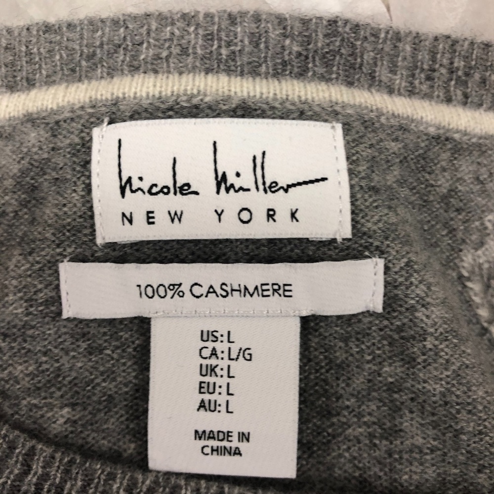 100% Cashmere Lightning Bolt Pullover Sweater - Picture 4 of 5